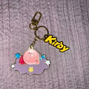 Kirby Pink and Purple Cloud Keychain